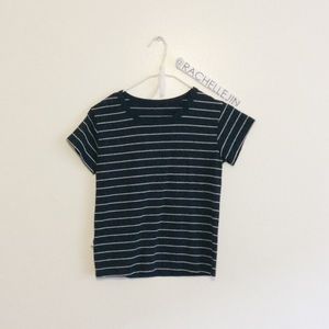 NEW Brandy Melville Navy Striped Nadine Top
